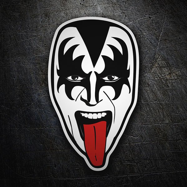 Car & Motorbike Stickers: Gene Simmons Face with Tongue Out
