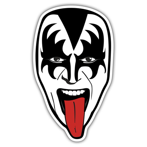 Car & Motorbike Stickers: Gene Simmons Face with Tongue Out