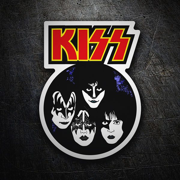 Car & Motorbike Stickers: KISS Logo with Band Members