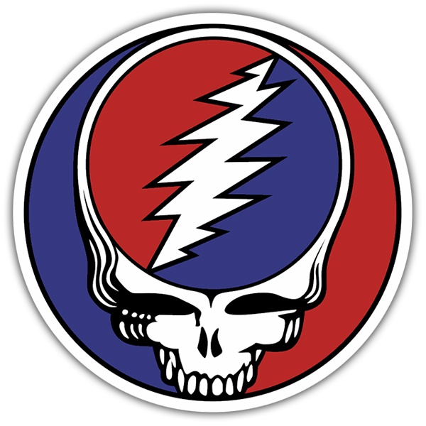 Car & Motorbike Stickers: Grateful Dead with Stylized Skull