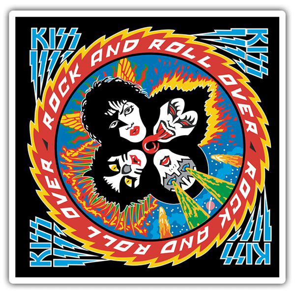Car & Motorbike Stickers: Kiss Rock and Roll Over