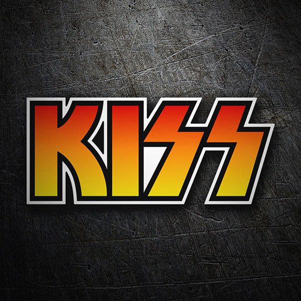 Car & Motorbike Stickers: Kiss Logo Color