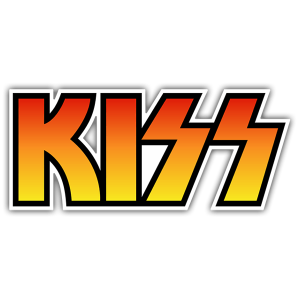 Car & Motorbike Stickers: Kiss Logo