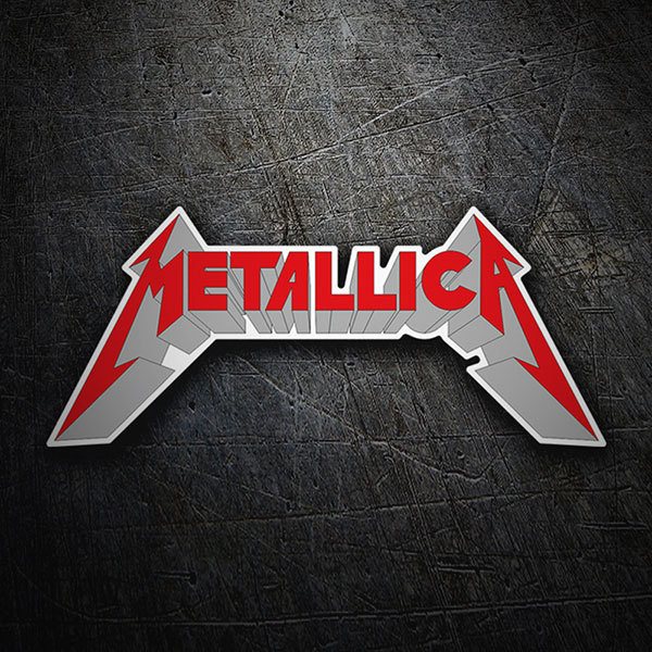 Car & Motorbike Stickers: Metallica Logo with Angular Letters