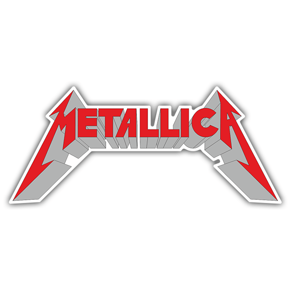 Car & Motorbike Stickers: Metallica Logo with Angular Letters