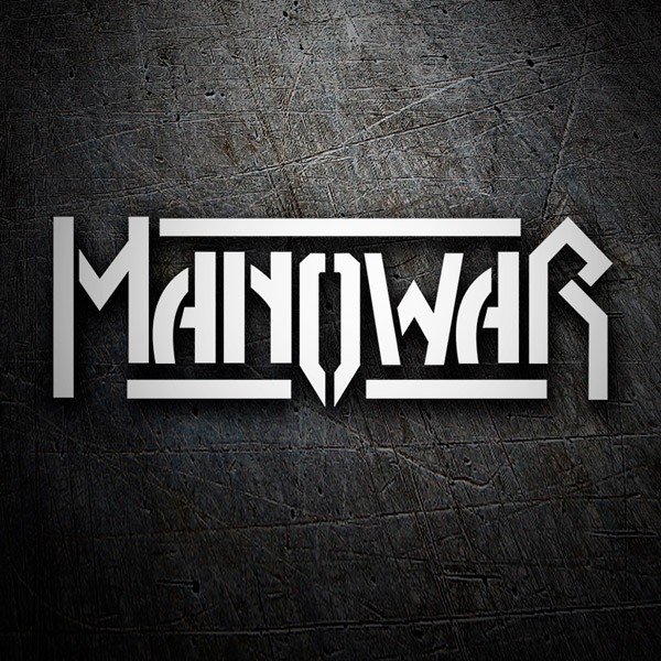 Car & Motorbike Stickers: Manowar Logo with Stylized Letters