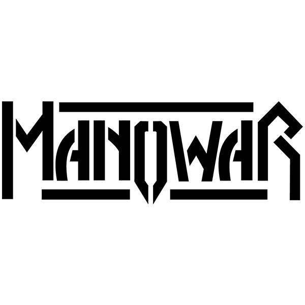 Car & Motorbike Stickers: Manowar Logo with Stylized Letters