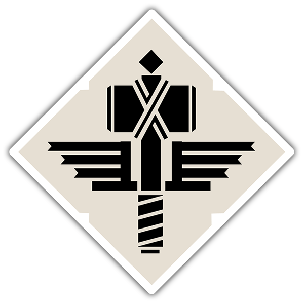Car & Motorbike Stickers: Manowar Shield with Hammer and Wings