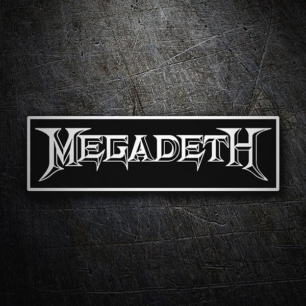 Car & Motorbike Stickers: Megadeth Logo in Angular Typography