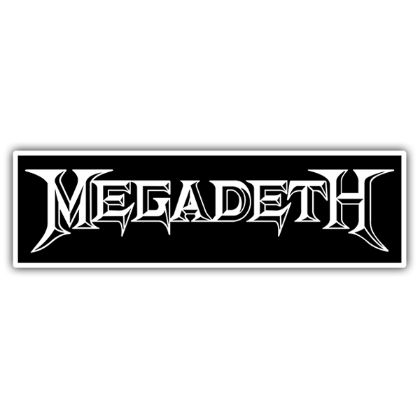 Car & Motorbike Stickers: Megadeth Logo in Angular Typography