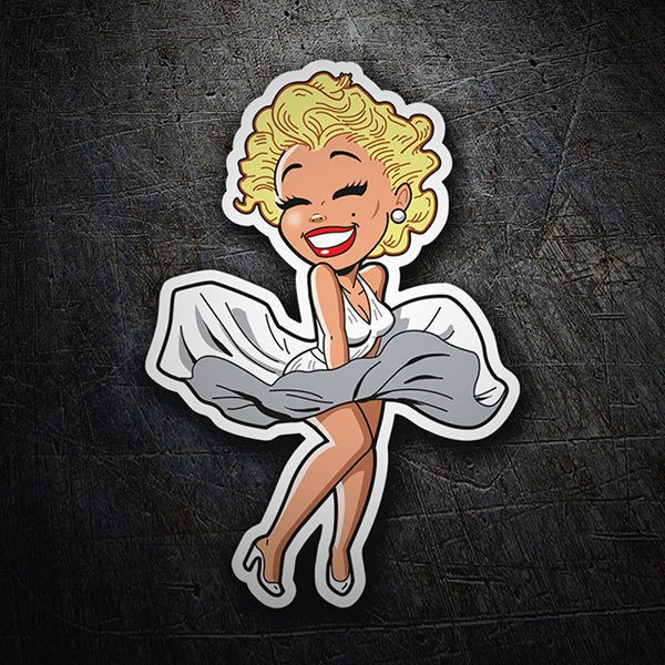 Car & Motorbike Stickers: Marilyn Monroe Cartoon
