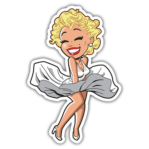 Car & Motorbike Stickers: Marilyn Monroe Cartoon