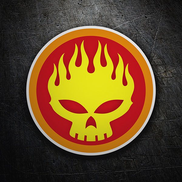 Car & Motorbike Stickers: Skull with Flames by The Offspring
