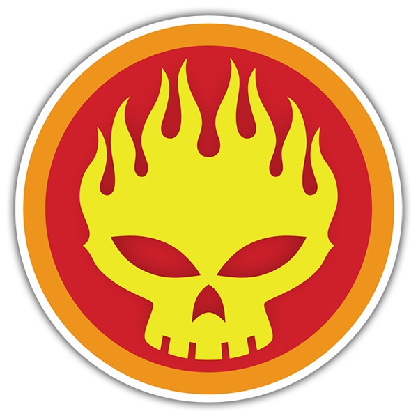Car & Motorbike Stickers: Skull with Flames by The Offspring