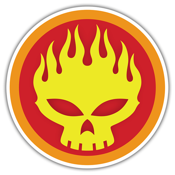 Car & Motorbike Stickers: Skull with Flames by The Offspring