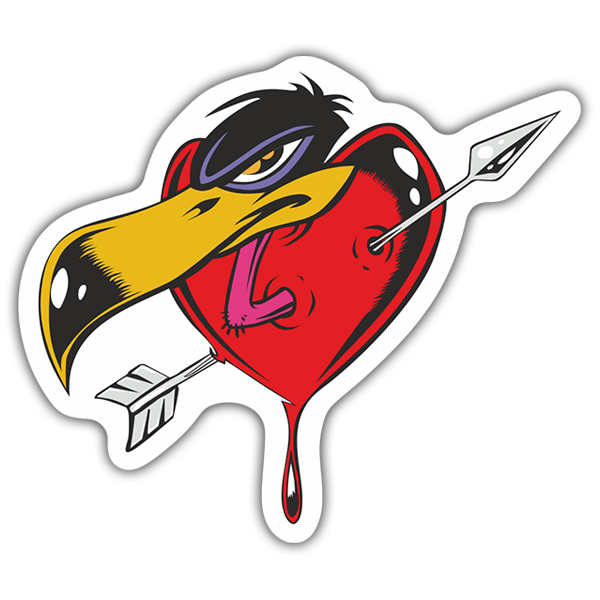 Car & Motorbike Stickers: Vulture and Bleeding Heart