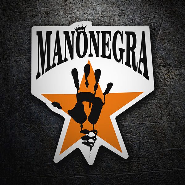 Car & Motorbike Stickers: Starry Design with Hand and Text MAN&Ocirc;NEGRA