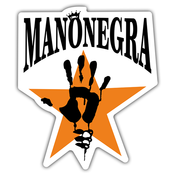 Car & Motorbike Stickers: Starry Design with Hand and Text MAN&Ocirc;NEGRA