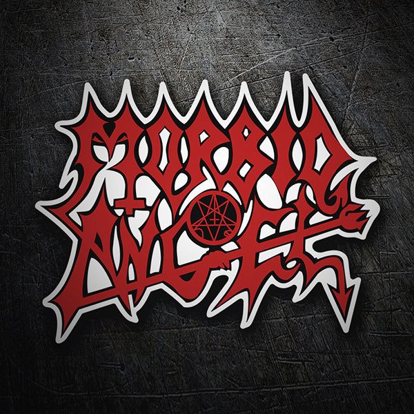 Car & Motorbike Stickers: Morbid Angel Red