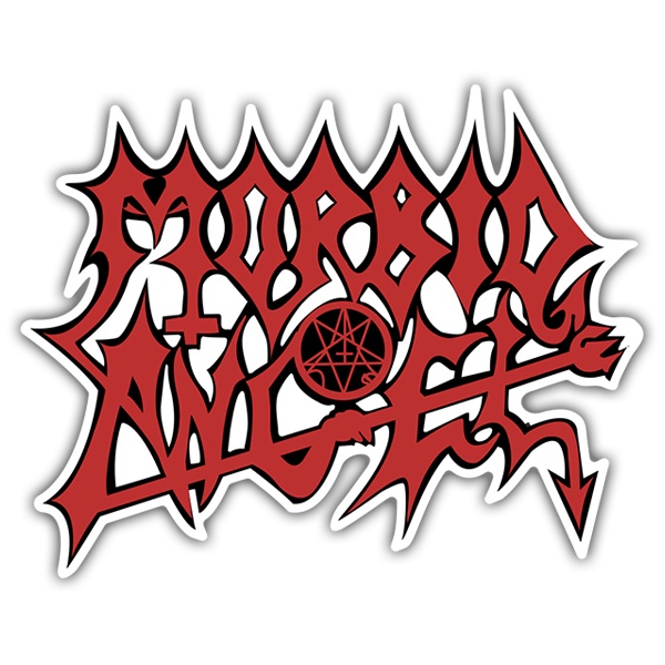 Car & Motorbike Stickers: Morbid Angel Red
