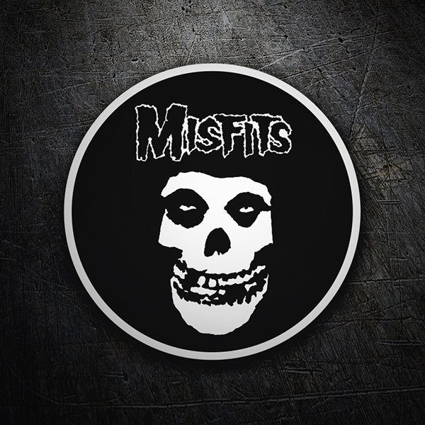 Car & Motorbike Stickers: Skull with Misfits Text