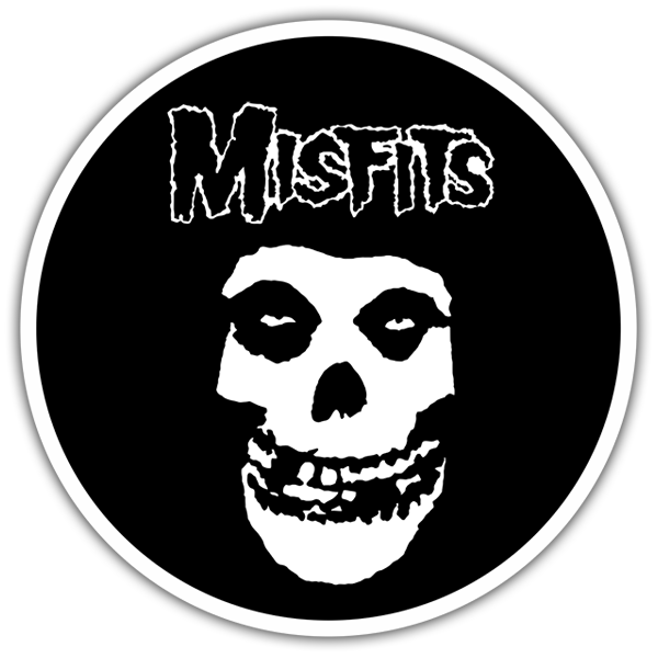 Car & Motorbike Stickers: Skull with Misfits Text