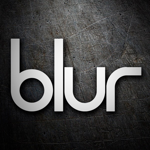 Car & Motorbike Stickers: Blur Logo with Rounded Text