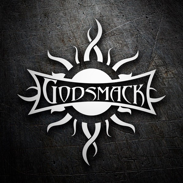 Car & Motorbike Stickers: Godsmack Logo with Circular Effect and Rays