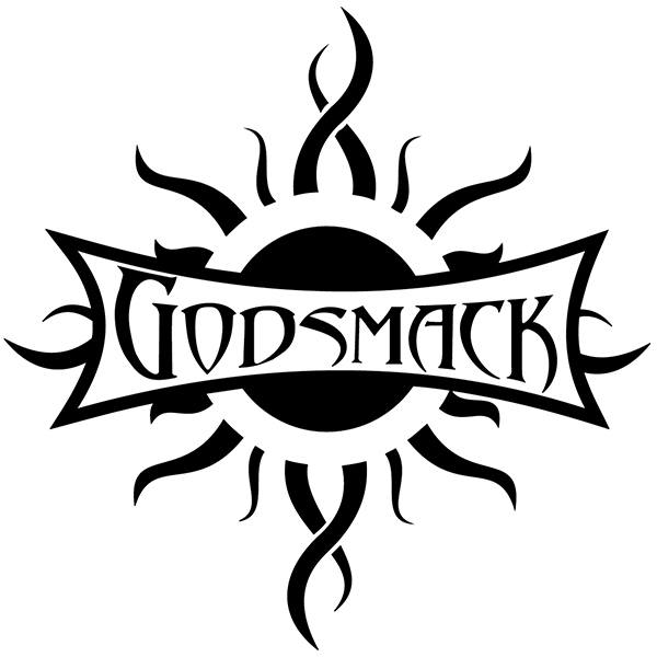 Car & Motorbike Stickers: Godsmack Logo with Circular Effect and Rays