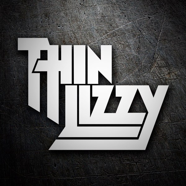 Car & Motorbike Stickers: Thin Lizzy with Stylized Text in Two Words