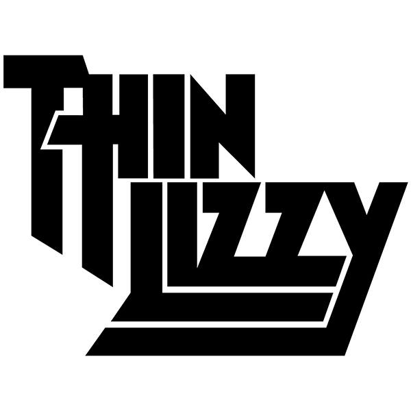 Car & Motorbike Stickers: Thin Lizzy with Stylized Text in Two Words