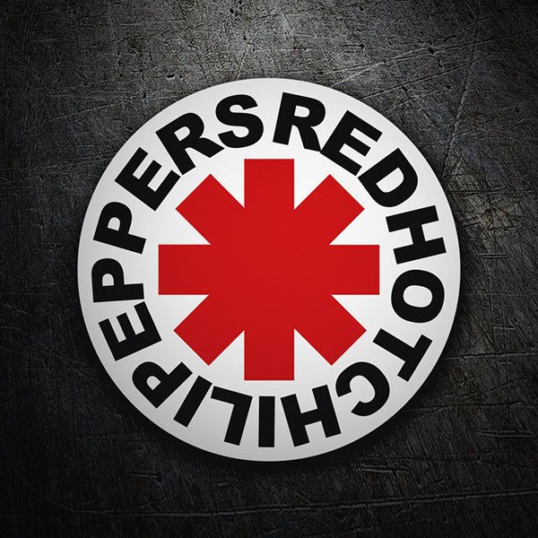 Car & Motorbike Stickers: Red Hot Chili Peppers White 1