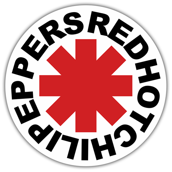 Car & Motorbike Stickers: Red Hot Chili Peppers White