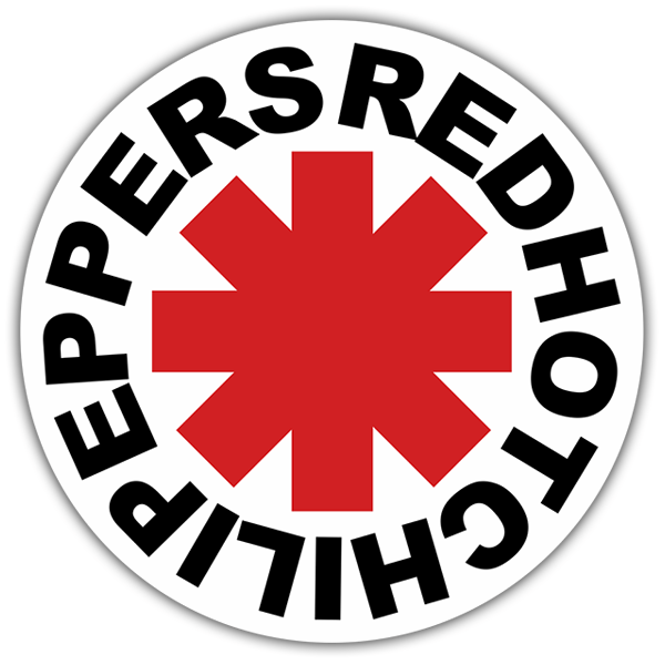 Car & Motorbike Stickers: Red Hot Chili Peppers White 0