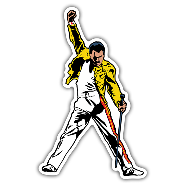 Car & Motorbike Stickers: Freddie Mercury in Yellow Jacket