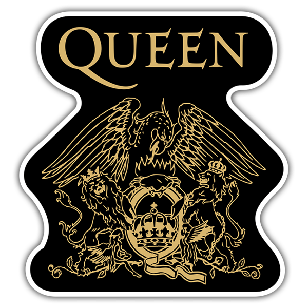 Car & Motorbike Stickers: Queen Logo with Shield