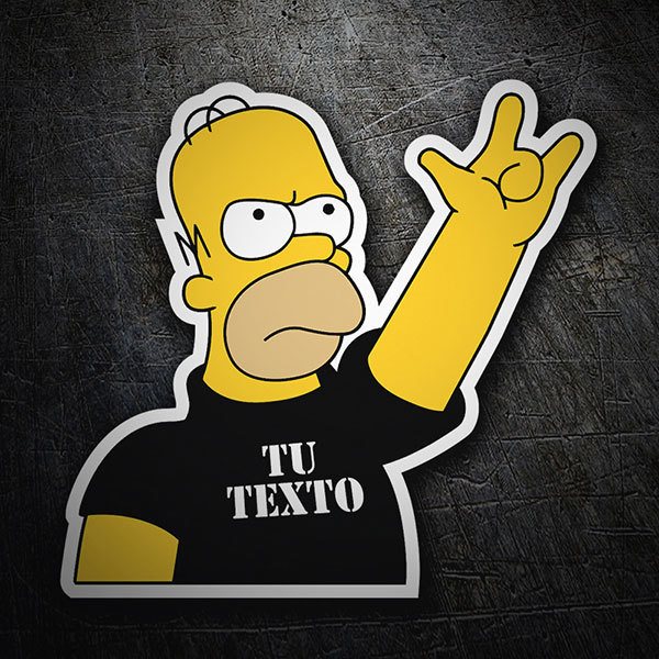 Car & Motorbike Stickers: Rock & Roll Homer Custom