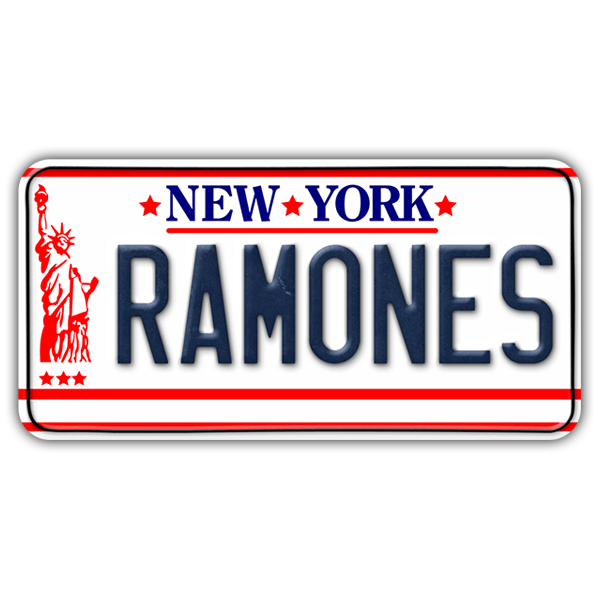 Car & Motorbike Stickers: Ramones Car Plate