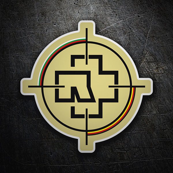Car & Motorbike Stickers: Rammstein pointing with Abstract Cross