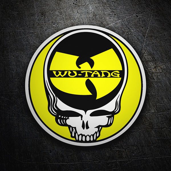Car & Motorbike Stickers: Stylized Skull with Wu-Tang Clan Logo