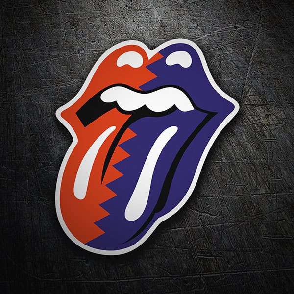Car & Motorbike Stickers: The Rolling Stones Two-color tongue