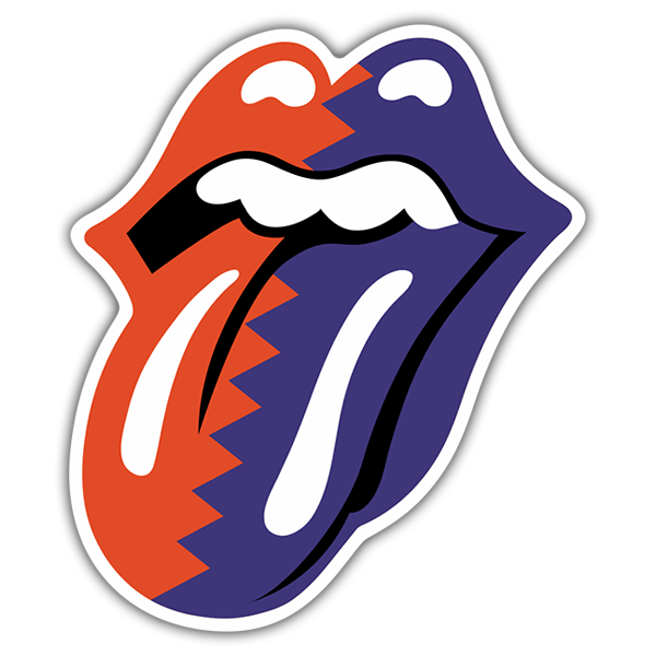 Car & Motorbike Stickers: The Rolling Stones Two-color tongue