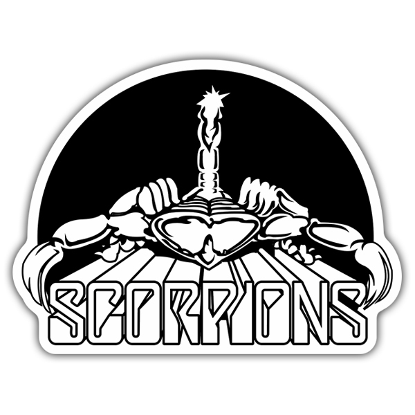 Car & Motorbike Stickers: Scorpions Logo with Scorpion and Trident