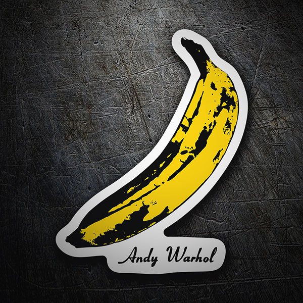 Car & Motorbike Stickers: Illustration of Yellow Banana with White Outline