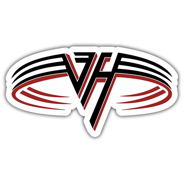 Car & Motorbike Stickers: Van Halen Logo with Curved Stripes
