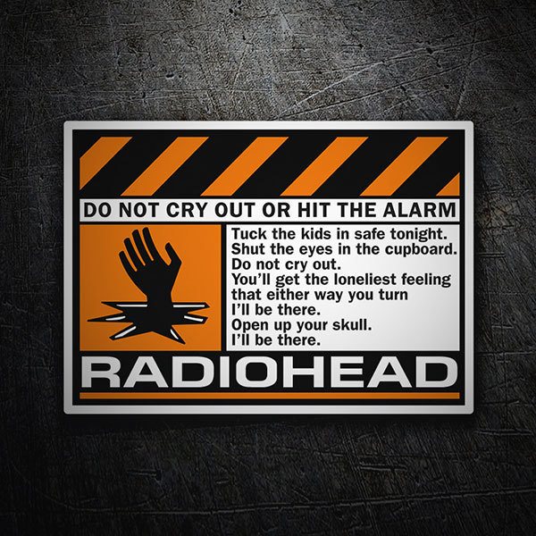 Car & Motorbike Stickers: Radiohead - Do Not Cry
