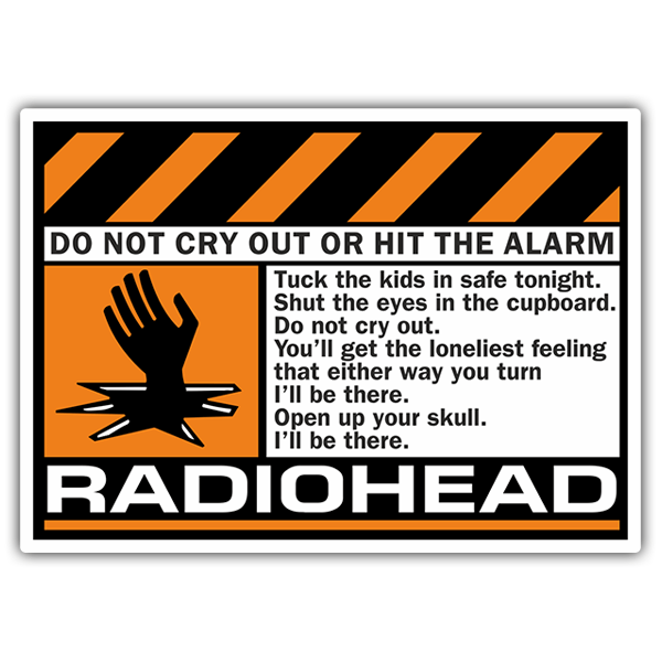 Car & Motorbike Stickers: Radiohead - Do Not Cry