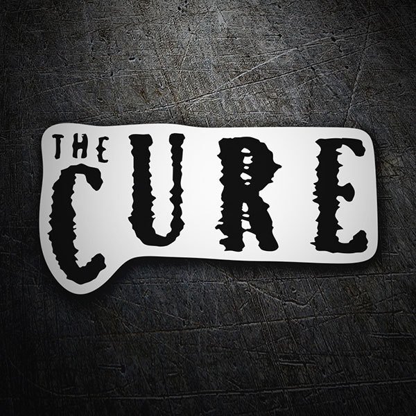 Car & Motorbike Stickers: Cure in Bold and Distorted Typography