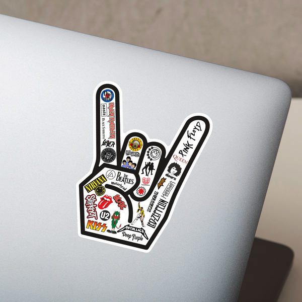 Car & Motorbike Stickers: Hand Rock Logos