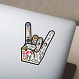 Car & Motorbike Stickers: Hand Rock Logos 3